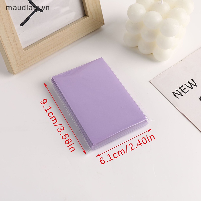 Bộ 50 Túi Đựng Thẻ idol / Ảnh Màu Kem Mờ Độc Đáo Tiện Dụng vn