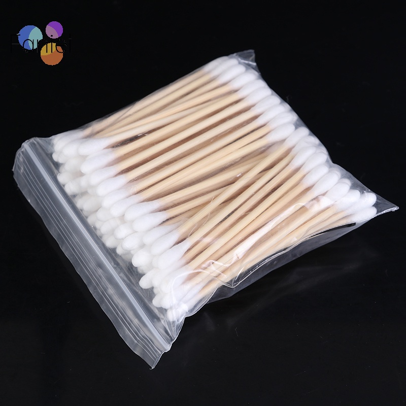 Set 100 Tăm Bông cotton Hai Đầu Dùng Một Lần Trang Điểm