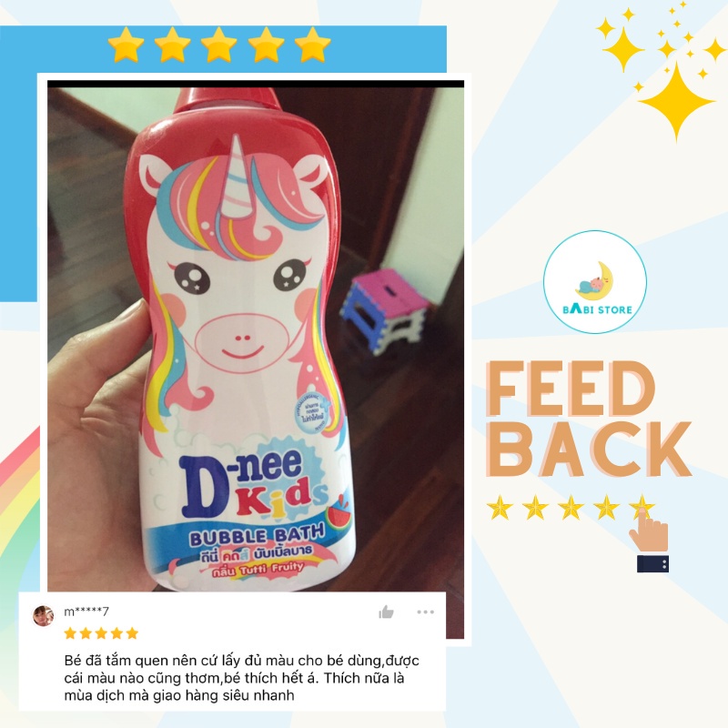 Sữa tắm cho bé, Sữa tắm gội Dnee Kid hình thú 400ml - Babi Store