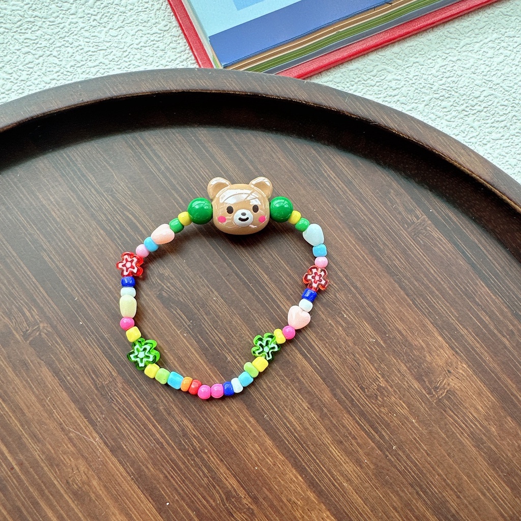 Dopamine Vòng Đeo Tay Xỏ Hạt Nhiều Màu Sắc Họa Tiết Hoa Ngôi Sao Bạn Bè Hàng Trăm Cặp