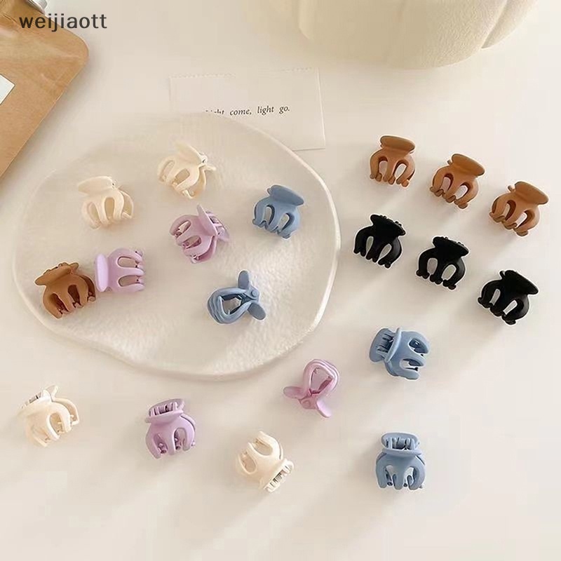 Weijiaott Set 6 Kẹp Tóc mini Bằng acrylic Màu Đen Phong Cách Công Chúa Cho Nữ vn