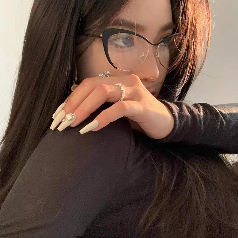 COD Thời Trang Kính Mắt Mèo Chống Ánh Sáng Xanh Phong Cách vintage Phương Tây