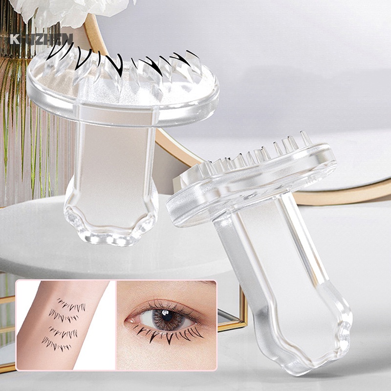 Kuzhen Con Dấu In Lông Mi Giả Có Tay Cầm Bằng silicone