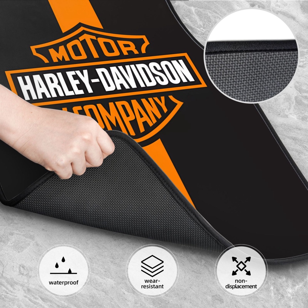 Bộ 4 Thảm Lót Sàn Trước Sau Xe harley davidsons Thông Dụng Bằng Cao Su Chống Trượt