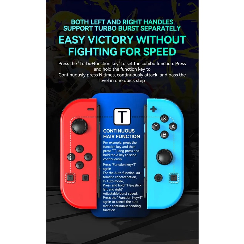Joypad Tay Cầm Điều Khiển Chơi Game bluetooth Trái Phải Cho nintendo switch rgb