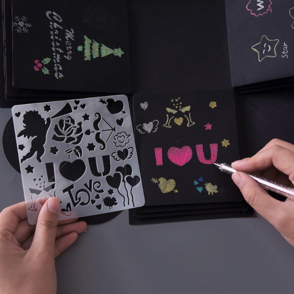 Avalentine set 5 Khuôn Vẽ Tranh Sơn Dầu diy Hình Thú Cưng Nhiều Lớp Trang Trí Sổ Lưu Niệm