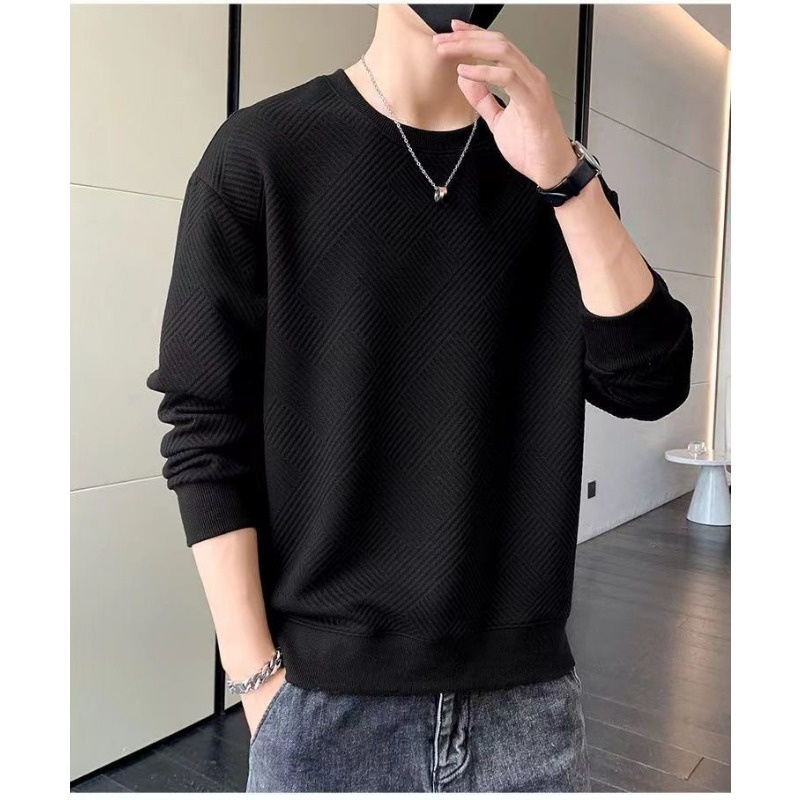 Áo Nỉ Nam Dài Tay Cổ Tròn Thời Trang Hàn