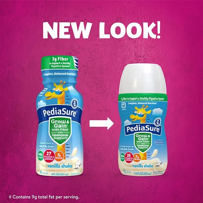 Sữa nước grow gain with fiber Pediasure Abbott chai 220ml thùng 24 chai bổ sung chất xơ Extate Official Mall