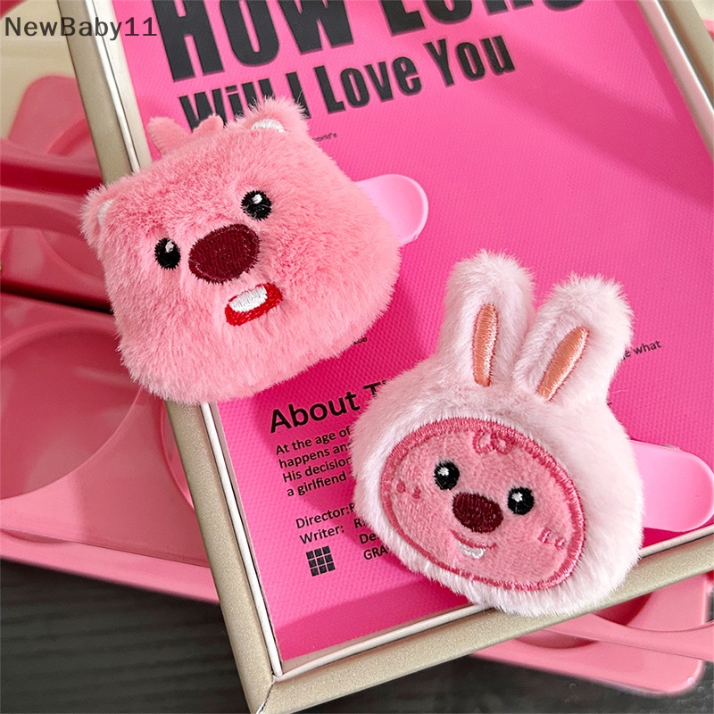 Newbaby Kẹp Tóc Mái Cắt Hình Trái Tim Hoạt Hình Màu Hồng Dễ Thương Dành Cho Nữ Tuổi Teen / Bé Gái