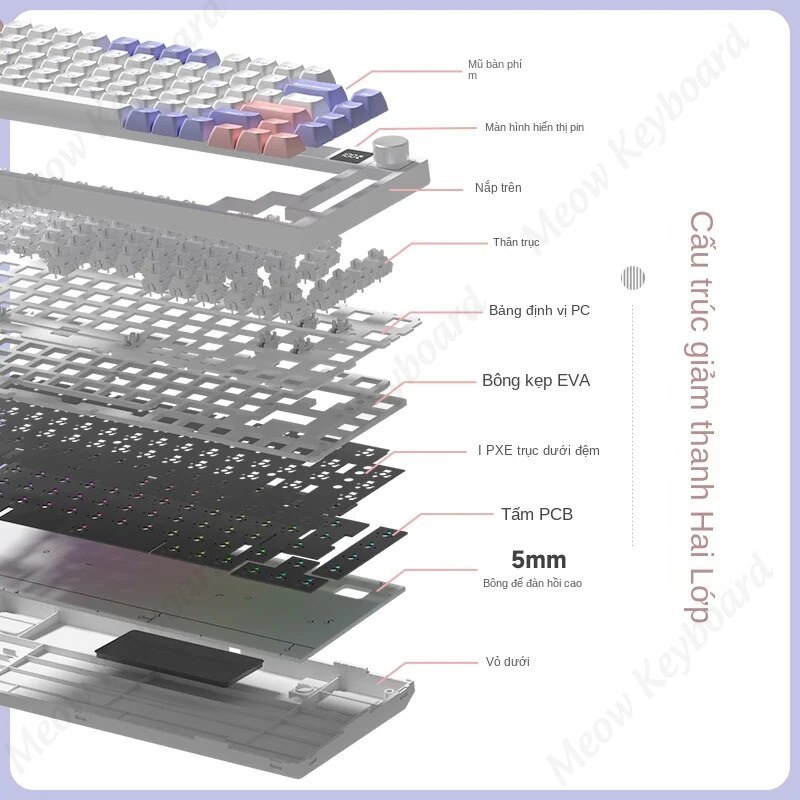 KIT BÀN PHÍM CƠ CUSTOM | WK75 PRO | 3 MODE | LED RGB