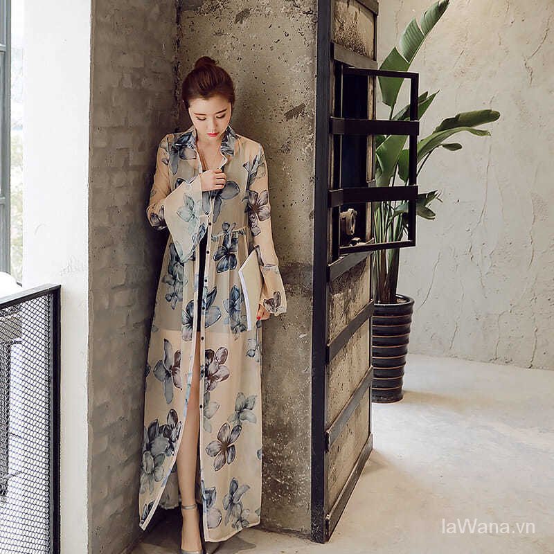 Mới Áo Khoác cardigan chiffon Mỏng Tay Dài Thời Trang Mùa Hè 2023 Dành Cho Nữ