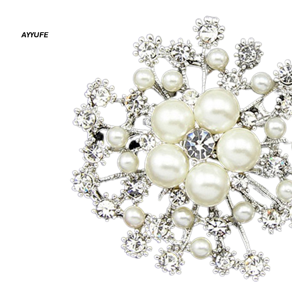 Trâm Cài Áo Hình Bông Hoa Đính Ngọc Trai Nhân Tạo Thời Trang