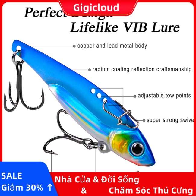 Gigicloud Mồi Câu Cá Nhân Tạo 3d Bằng Kim Loại Lấp Lánh