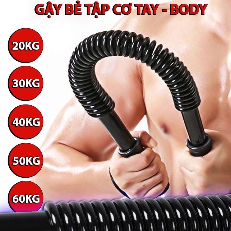 Thanh Bẻ Lò Xo Titan USA, Gậy Bẻ Tập Cơ Tay, Bụng Loại Lực 30, 40 kg, TB01
