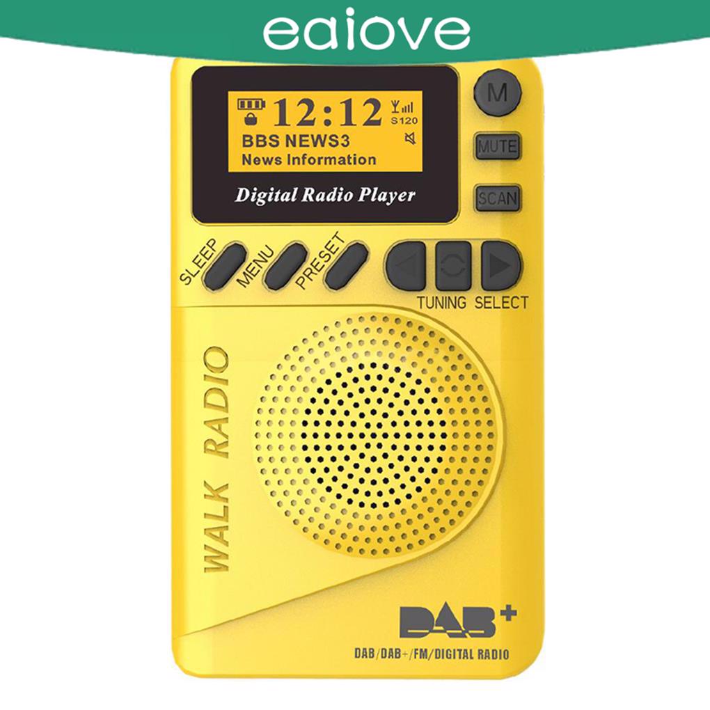 Radio mini p9 mini fm Màn Hình lcd Nhận Tín Hiệu Âm Thanh Tốt mp3 playback eu