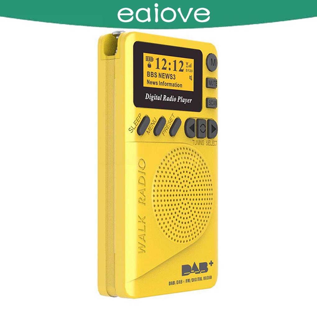 Radio mini p9 mini fm Màn Hình lcd Nhận Tín Hiệu Âm Thanh Tốt mp3 playback eu