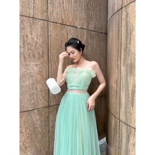 Đầm dự tiệc đính hoa 3D 4579