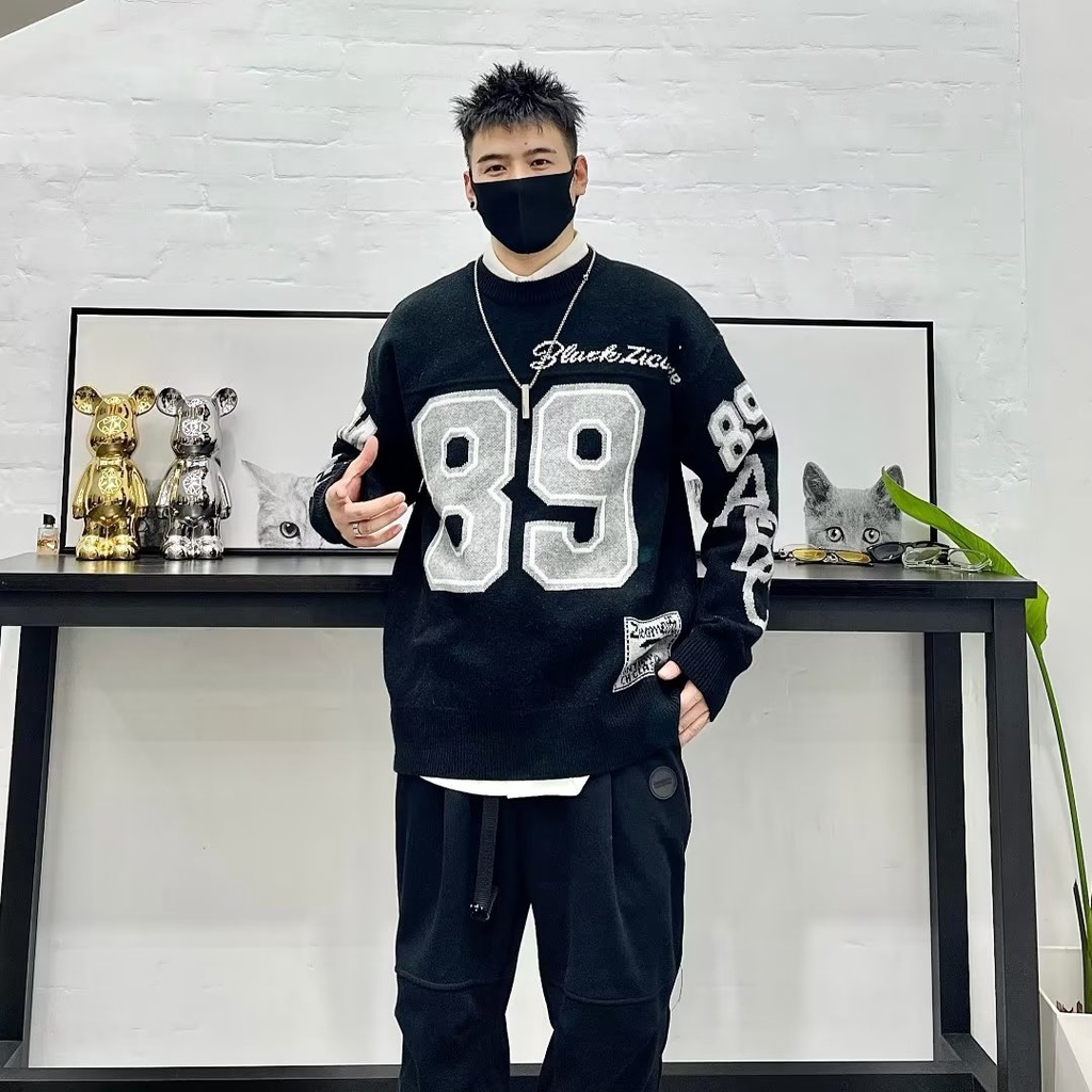 Áo sweater Cổ Tròn In Chữ Thời Trang Cho Cặp Đôi