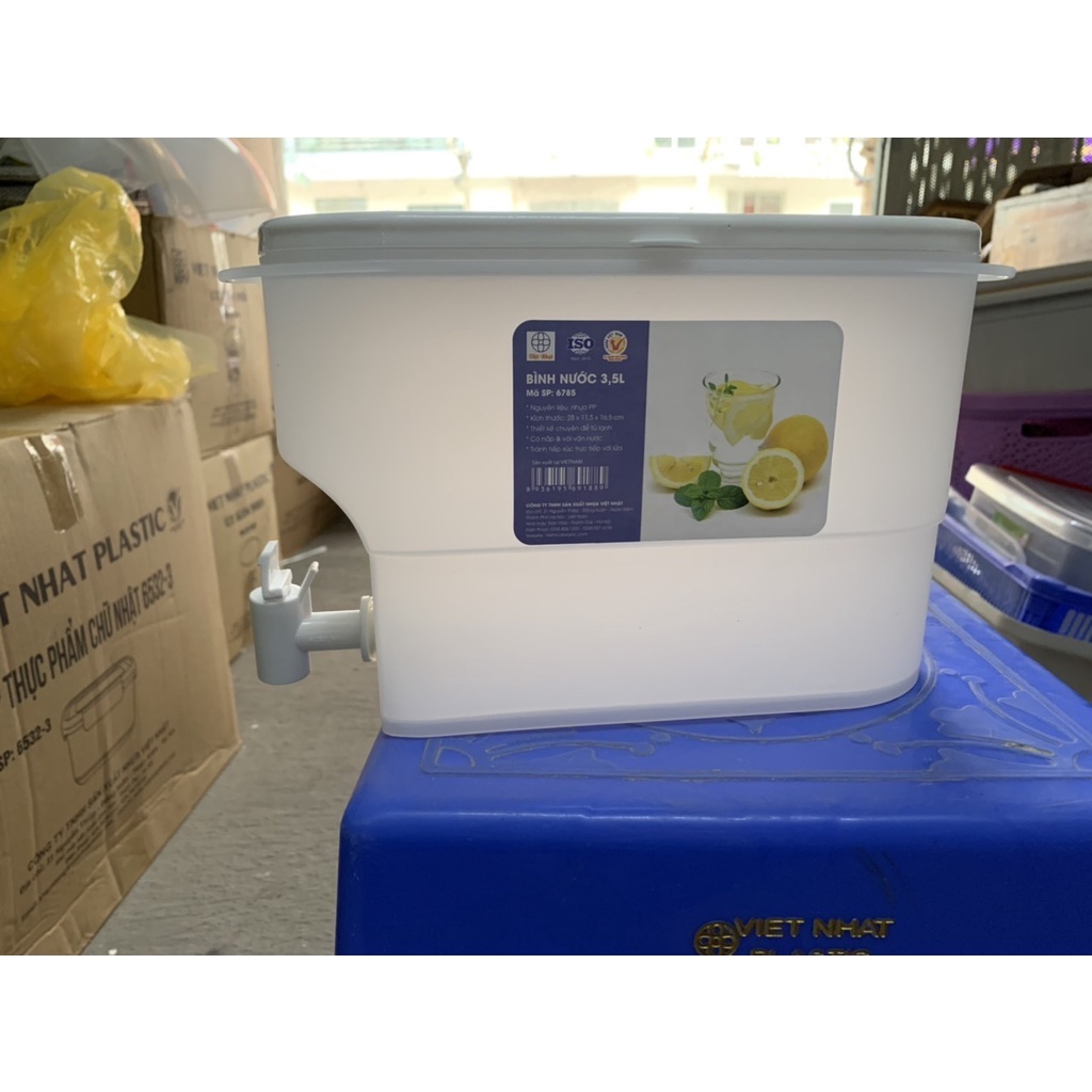 Bình Nước 3.5L Có Vòi Để Tủ Lạnh Cao Cấp, Đựng Nước Trà, Trái Cây Tiện Lợi Đa Năng - yenthanh.store
