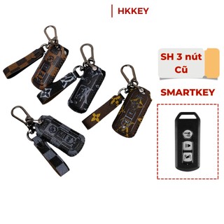 Bao da bảo vệ chìa khoá xe honda sh, sh mode, pcx, cub, adv lv khâu tay