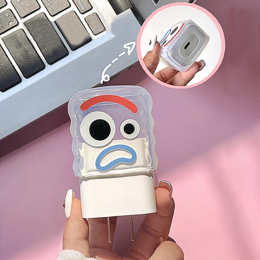 Dễ Thương Vỏ Bảo Vệ Hộp Sạc Nhanh Bằng Silicon Họa Tiết Hoạt Hình Gấu Dâu Tây Đáng Yêu Cho iphone 11 12 13 14 18w-20w