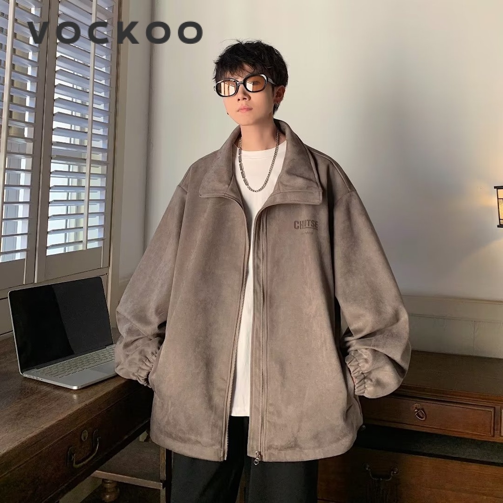 Áo khoác nam và nữ chất lượng cao áo_khoác Zip rộng thoải mái Suede 2023 NEW MJK23A0G4V 42Z231018