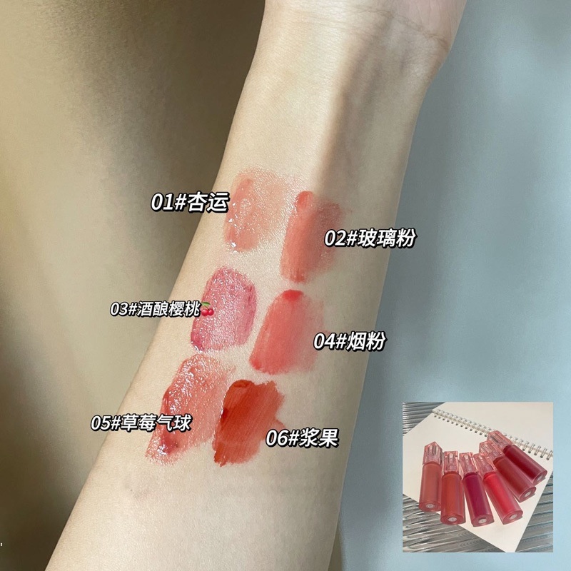 Toot dodo Son Bóng Dưỡng Ẩm Lâu Trôi Màu Pha Lê Hình Viên Đường Xinh Xắn