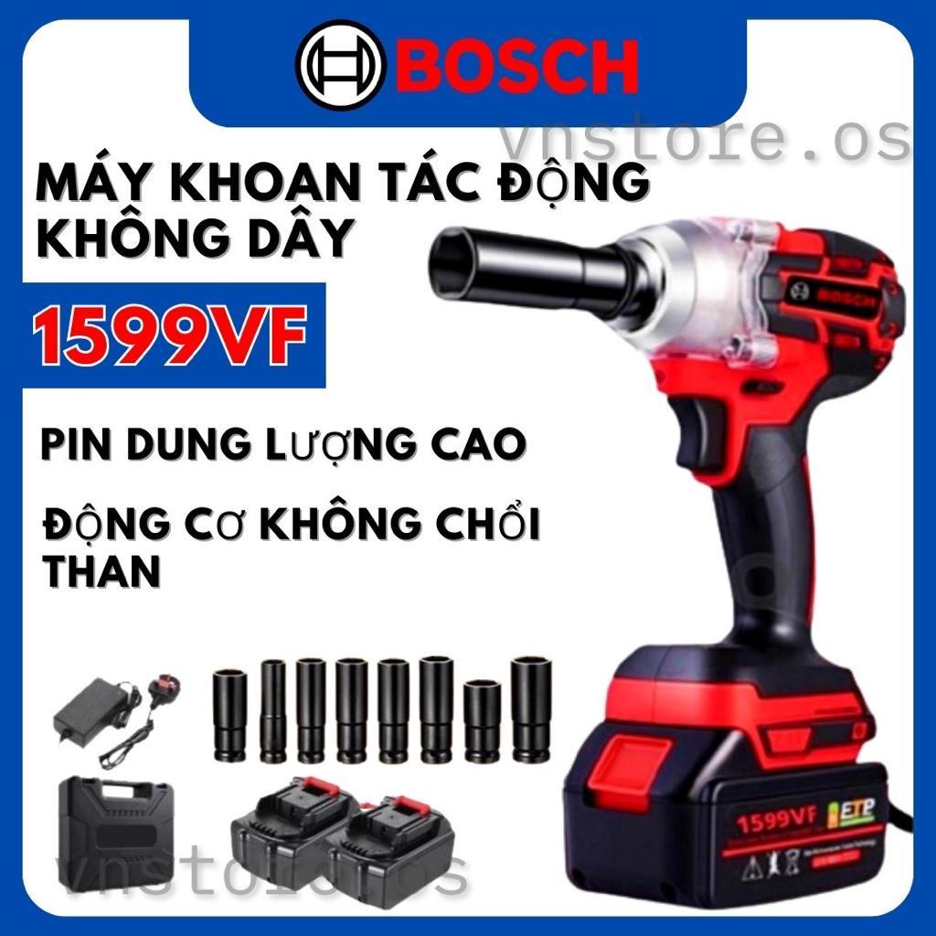Máy Siết Bulong BOSCH 1599V, đầu 2 trong 1 - Bulong 3 Đèn Led Trợ Sáng - Máy bắn b