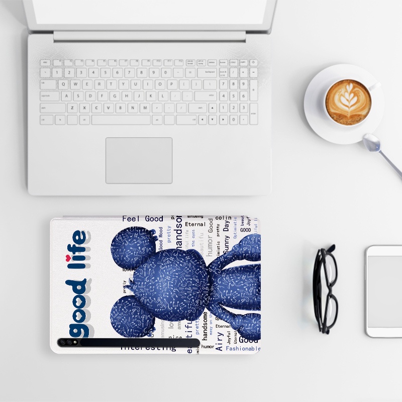 Bao Da Máy Tính Bảng Nắp Lật Họa Tiết Hoạt Hình Cho Samsung Galaxy Tab S9 FE 10.9 SM-X510 SM-X516B Ốp