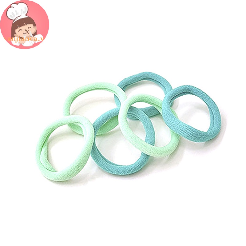 Yanca set 50 Dây Buộc Tóc 4cm 2cm Chất Liệu nylon Co Giãn Nhiều Màu Sắc Cho Nữ vn