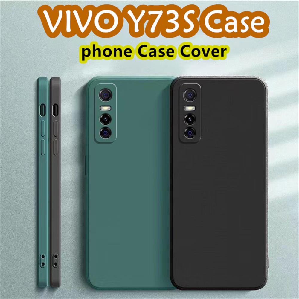 Ốp Điện Thoại Silicon Màu Trơn Đơn Giản Chống Mài Mòn Chống Mồ Hôi Cho vivo y73s