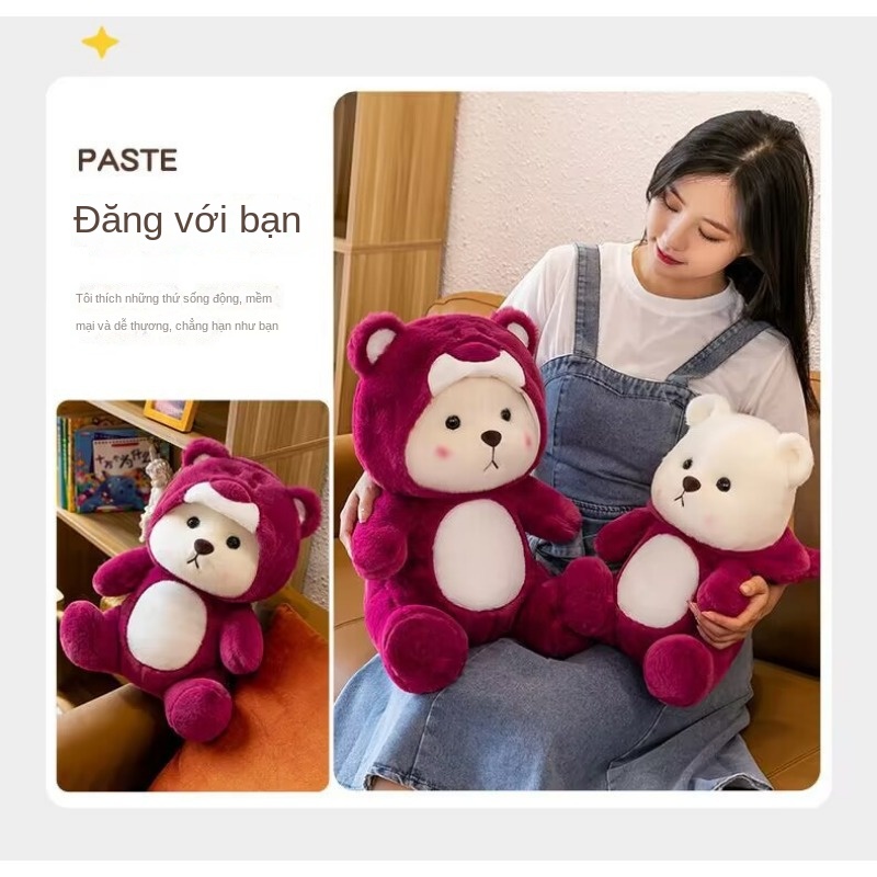 Thú Nhồi Bông Hình Gấu Hoạt Hình Xinh Xắn Sáng Tạo