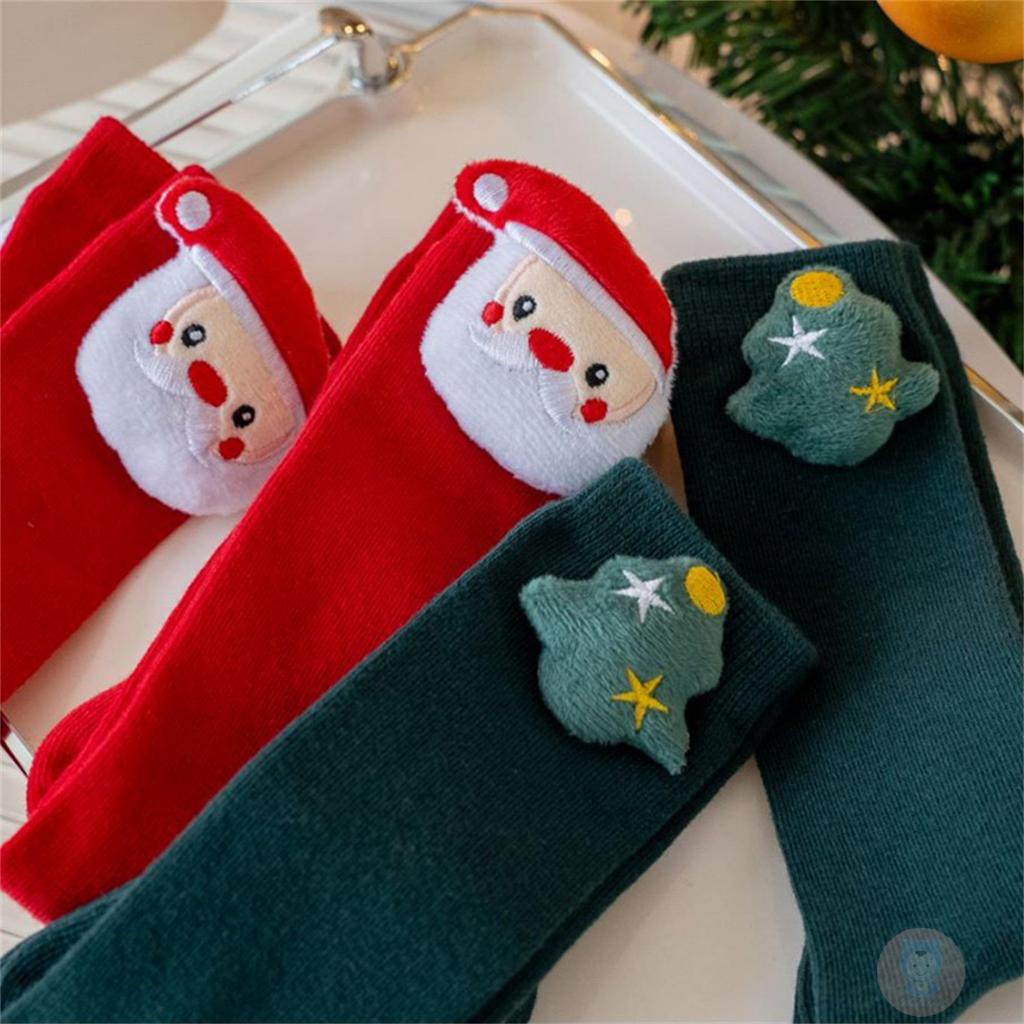 Laa6-baby Vớ Dài Đến Đầu Gối Thời Trang Giáng Sinh Dành Cho Bé Gái