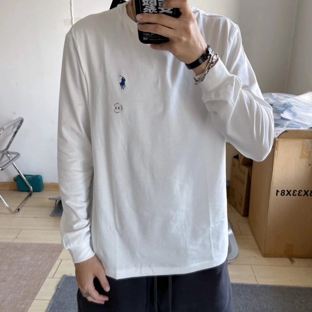 KFGL RALPH LAUREN   Cotton Embroidered logo Design Long Sleeve Tshirt