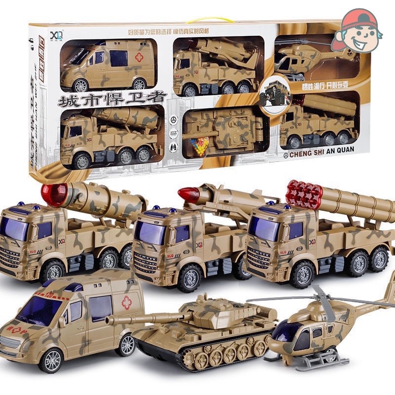 Set 6 Xe Ô Tô Công Trình, Cứu Hoả, Cảnh Sát Chạy Đà Hàng Hộp Cao Cấp Siêu Đẹptặng ôtô tặng ô tô