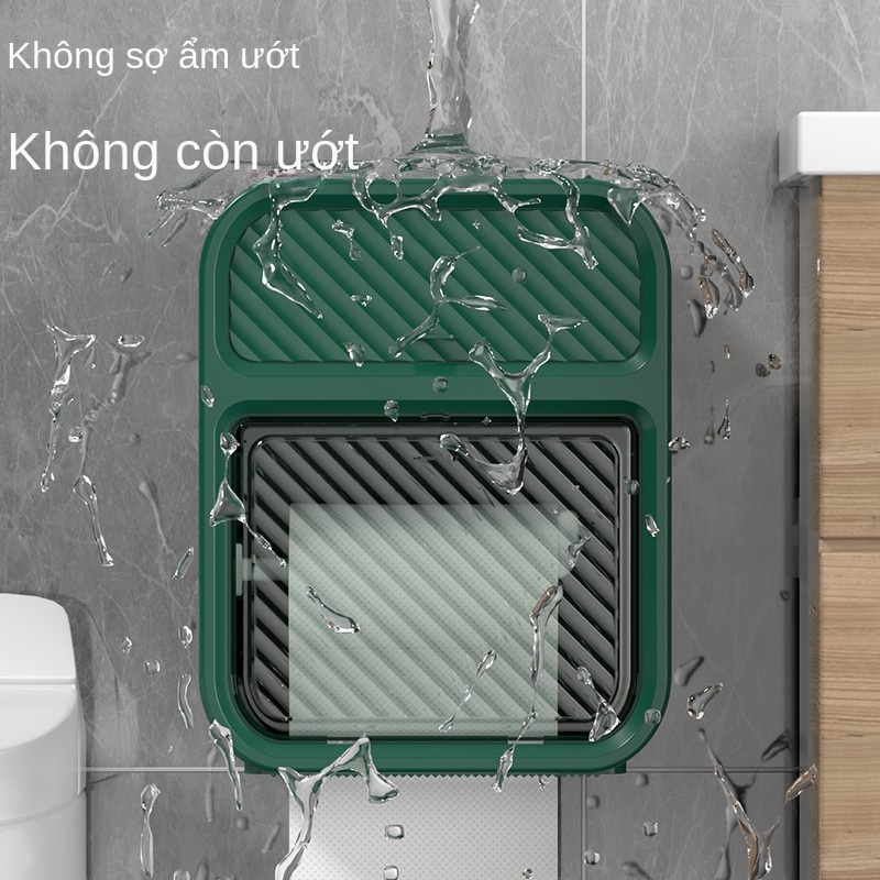 Hộp Đựng Khăn Giấy Cuộn Gắn Tường Chống Nước Tiện Dụng
