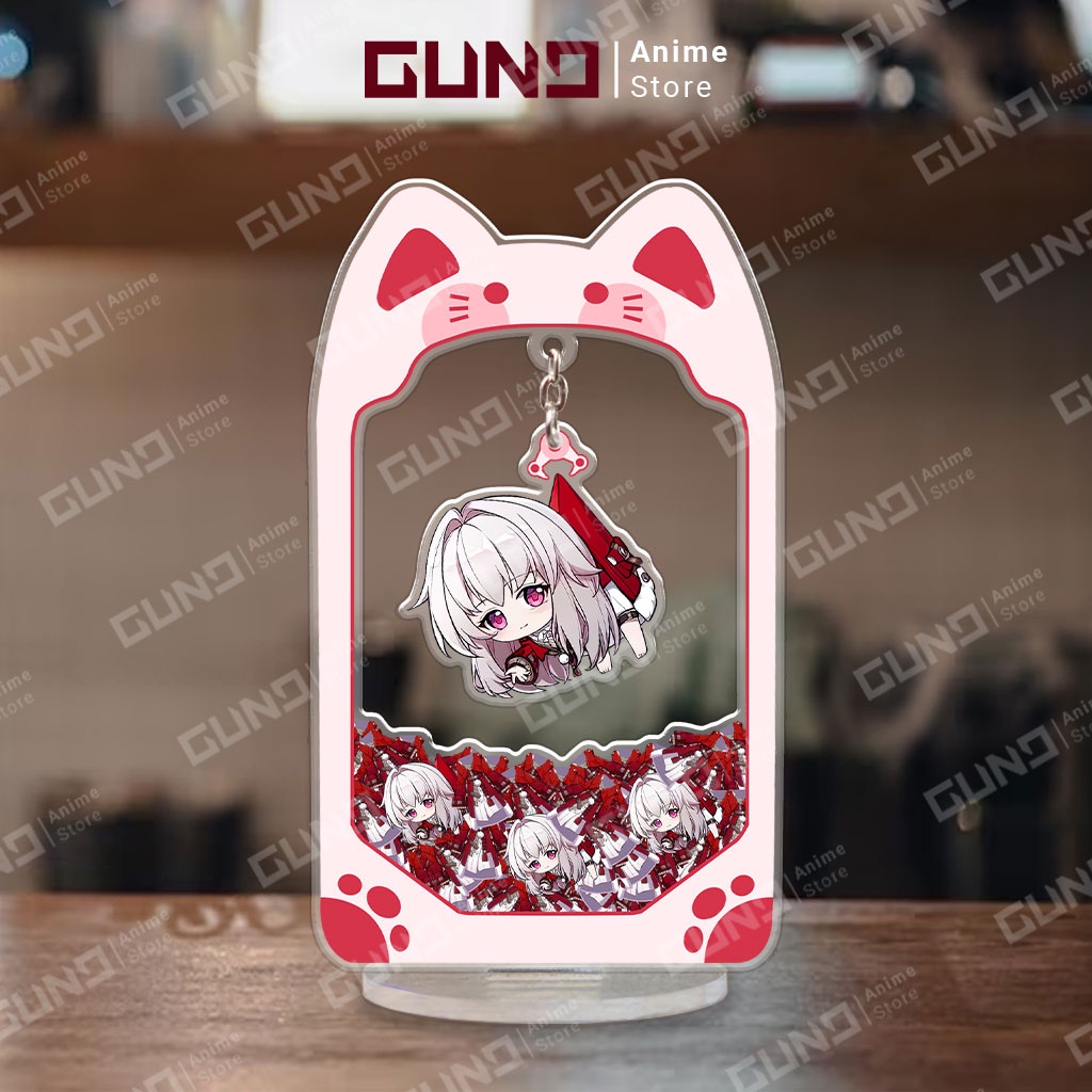 Mô hình standee Honkai Star Rail Gắp thú bông Nhựa Mica chibi cute dễ thương Gund decor trang trí bàn học bàn làm việc