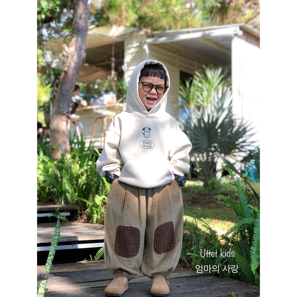 ÁO HOODIE PHONG CÁCH HÀN QUỐC CHO BÉ GÁI VÀ BÉ TRAI LÓT BÔNG 2369