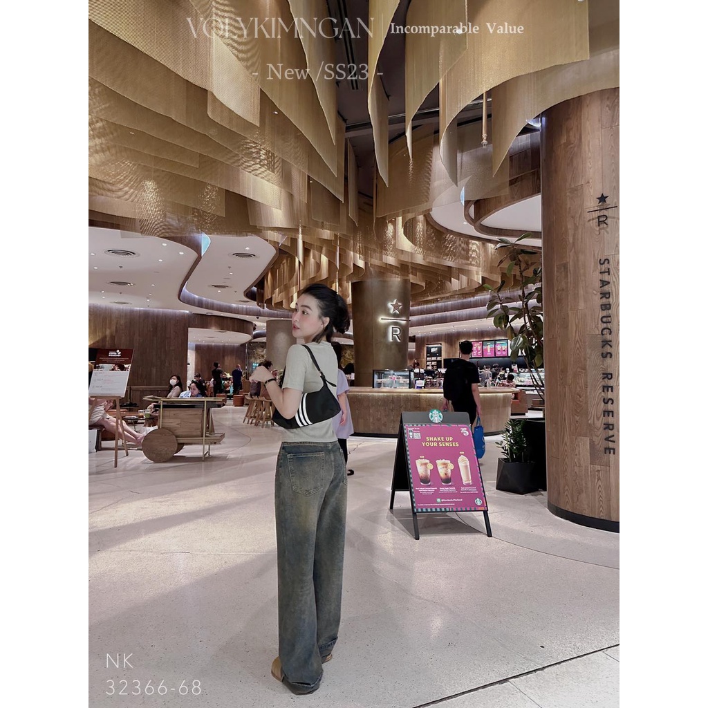 Quần suông túi đắp nâu