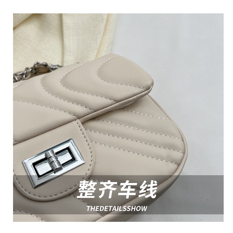 Túi Đeo Chéo Hình Vuông Cỡ Nhỏ Phối Dây Đeo Sợi Xích Thời Trang 2023 Cho Nữ