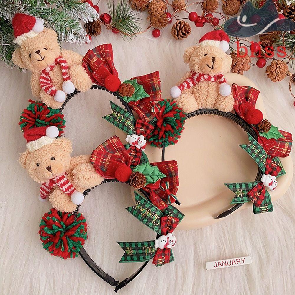 Băng Đô Cài Tóc Hình Sừng Hươu Đính Nơ Đỏ Kiểu Giáng Sinh Năm Mới Dễ Thương Cho Nam