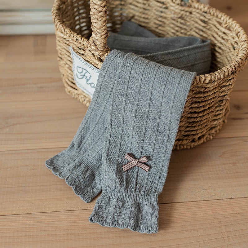 Quần tất len cho bé Không bàn co giãn tốt gắn nơ dễ thương cho bé _ Thế giới đồ của Bé