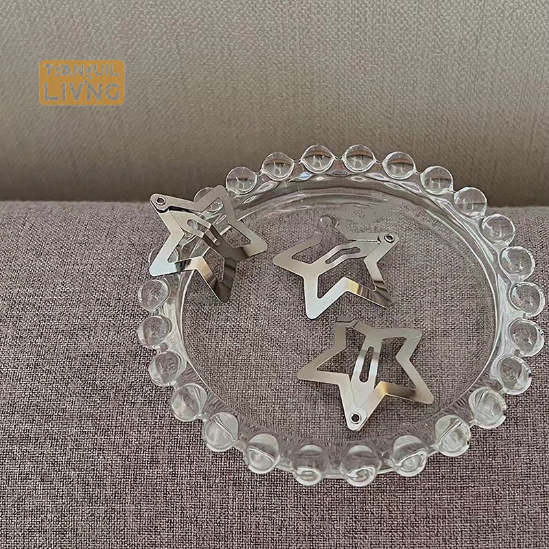 Set 5 Kẹp Tóc Kim Loại Hình Ngôi Sao Màu Bạc Thời Trang Cho Nữ