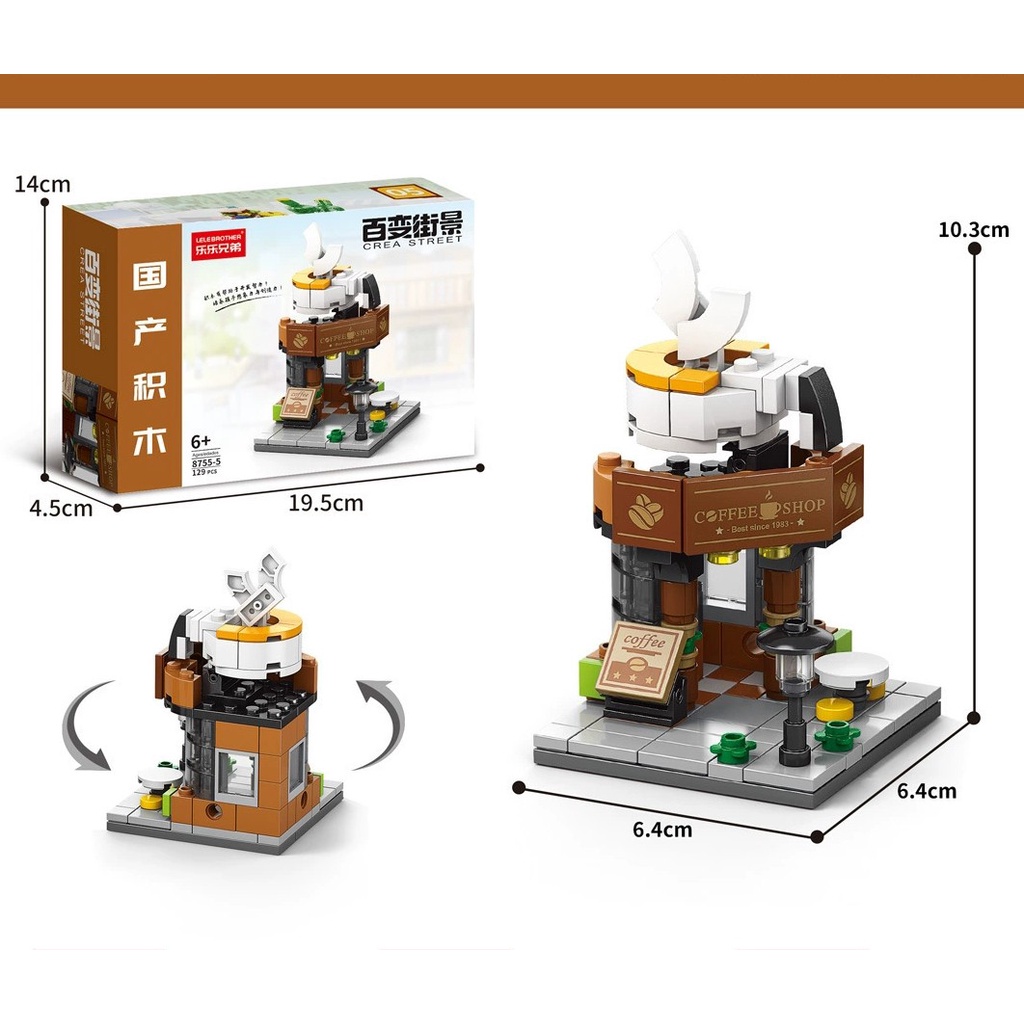 Bộ Đồ Chơi Lắp Ráp Mô Hình Đường Phố mini Cho Bé