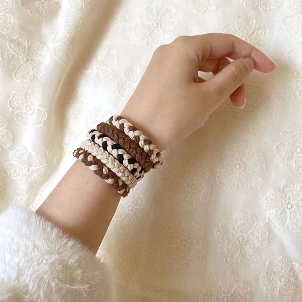 Set 5 / 10 Dây Buộc Tóc Co Giãn Nhiều Màu Sắc Thời Trang Cho Nữ