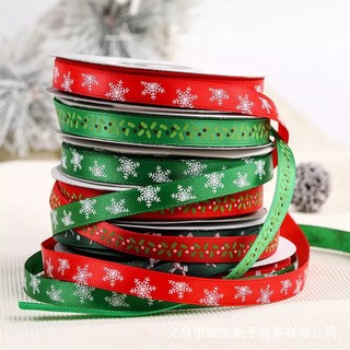 [Bán Lẻ 3M] Dây Ruy Băng Lụa Trang Trí Giáng Sinh 1cm Thắt Nơ Noel Trang Trí Gói Quà Decor | Phụ Kiện Giáng Sinh