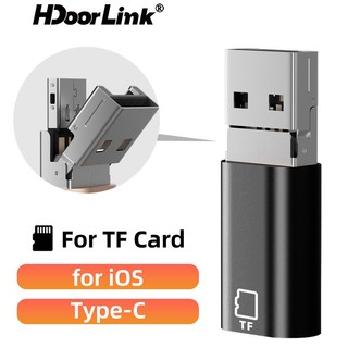 Đầu đọc thẻ nhớ tf 2 trong 1 usb 2.0 otg + type c / ios