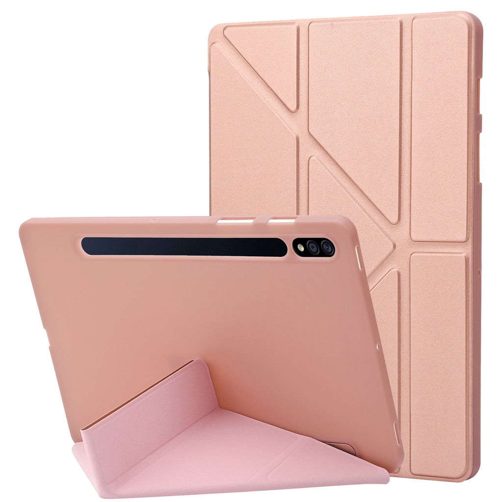 Bao Da Máy Tính Bảng Silicon Gập Ba Khúc Thông Minh Cho samsung galaxy tab s9 fe + 12.4 2023 s9 plus s9fe 10.9 wi-fi sm-J510 Ốp