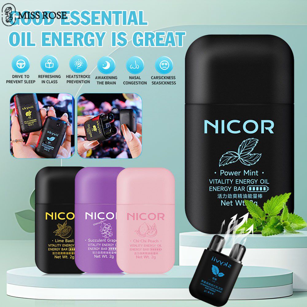 Hoa Hậu Hoa Hồng 1/2 Chiếc Nicor Mũi Dính Thảo Dược Thuốc Hít Mũi Chảy Carsick Tinh Chất Sảng Khoái Đau Đầu Chóng Mặt Cảm Cúm Giảm