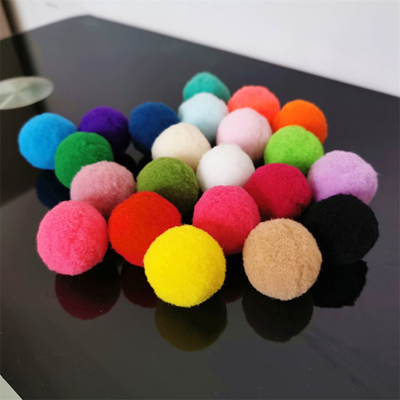 Set 10 / 30 / 50 Quả Bóng Bông Đồ Chơi Bằng polyester Cho Mèo